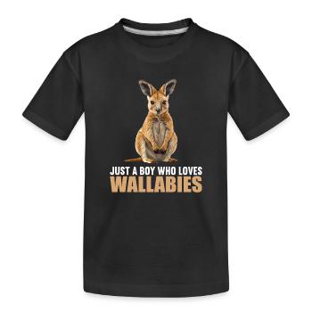 Wallabies Wallaby - Kids' Premium Organic T-Shirt - black - Front