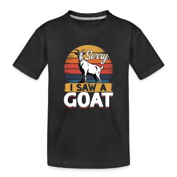 Drôle d’animal de la ferme chèvre - T-shirt bio Premium Enfant - noir - Devant