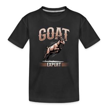 Drôle d’animal de la ferme chèvre - T-shirt bio Premium Enfant - noir - Devant