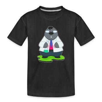 Laboratoire de tubes à essai de science taupe - T-shirt bio Premium Enfant - noir - Devant