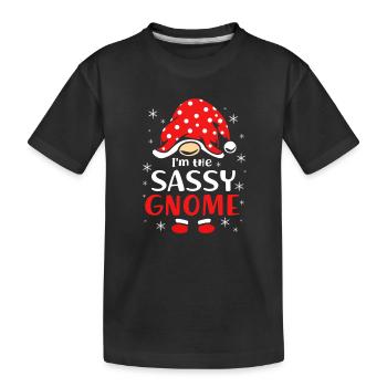 Gnom - Kinder Premium Bio T-Shirt - Schwarz - Vorne