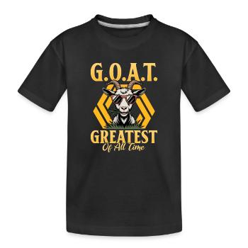 Drôle d’animal de la ferme chèvre - T-shirt bio Premium Enfant - noir - Devant