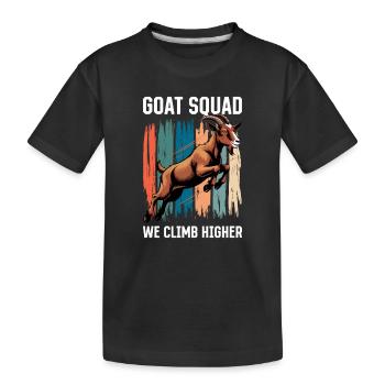 Drôle d’animal de la ferme chèvre - T-shirt bio Premium Enfant - noir - Devant