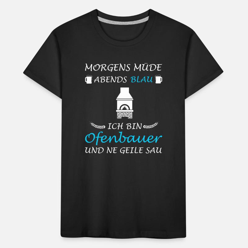 Constructeur de poêles Poêle de construction Poêle de construction Constructeur de cheminées T-shirt bio Premium Enfant