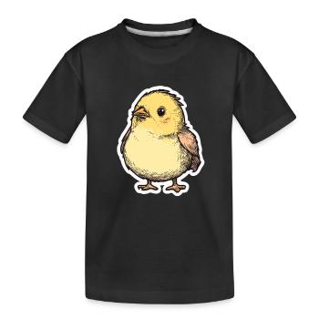 Chick - Kids' Premium Organic T-Shirt - black - Front
