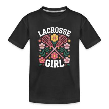 Lacrosse Disant Fille Drôle Lacrosse Cadeau - T-shirt bio Premium Enfant - noir - Devant