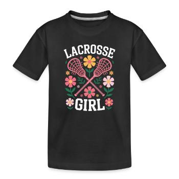 Lacrosse Disant Fille Drôle Lacrosse Cadeau - T-shirt bio Premium Enfant - noir - Devant