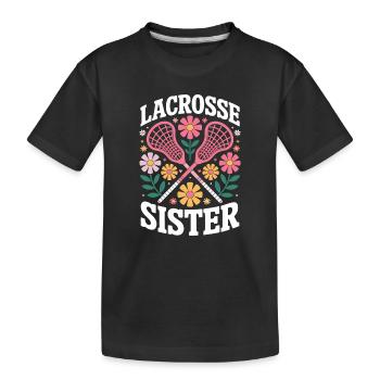 Lacrosse Dire Soeur Drôle Lacrosse Cadeau - T-shirt bio Premium Enfant - noir - Devant