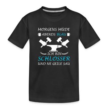 Serrurier Lustig Atelier de serrurier Maître - T-shirt bio Premium Enfant - noir - Devant