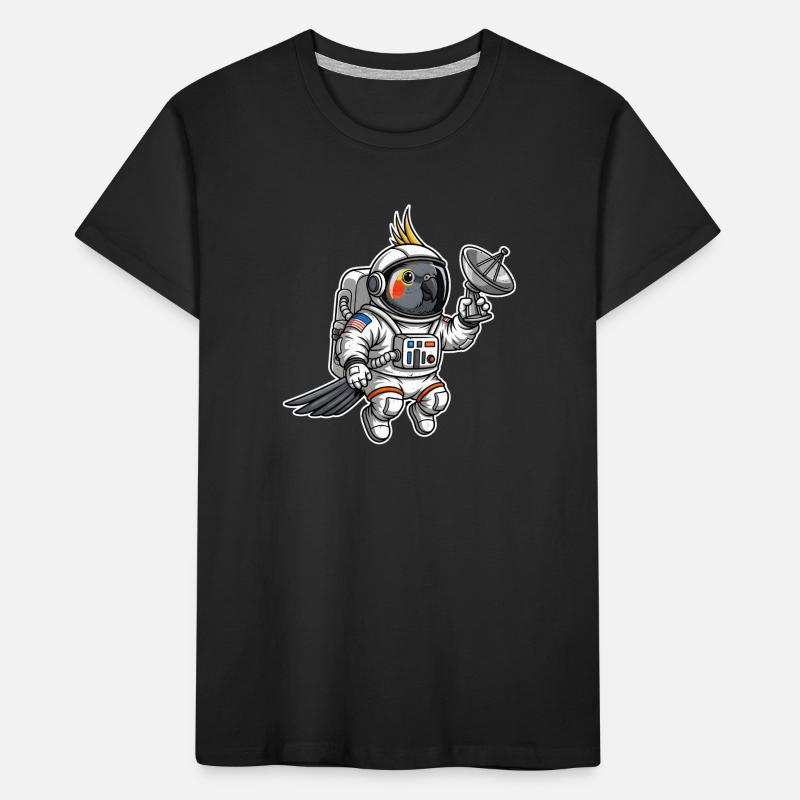 oiseau de l’espace astronaute calopsitte T-shirt bio Premium Enfant