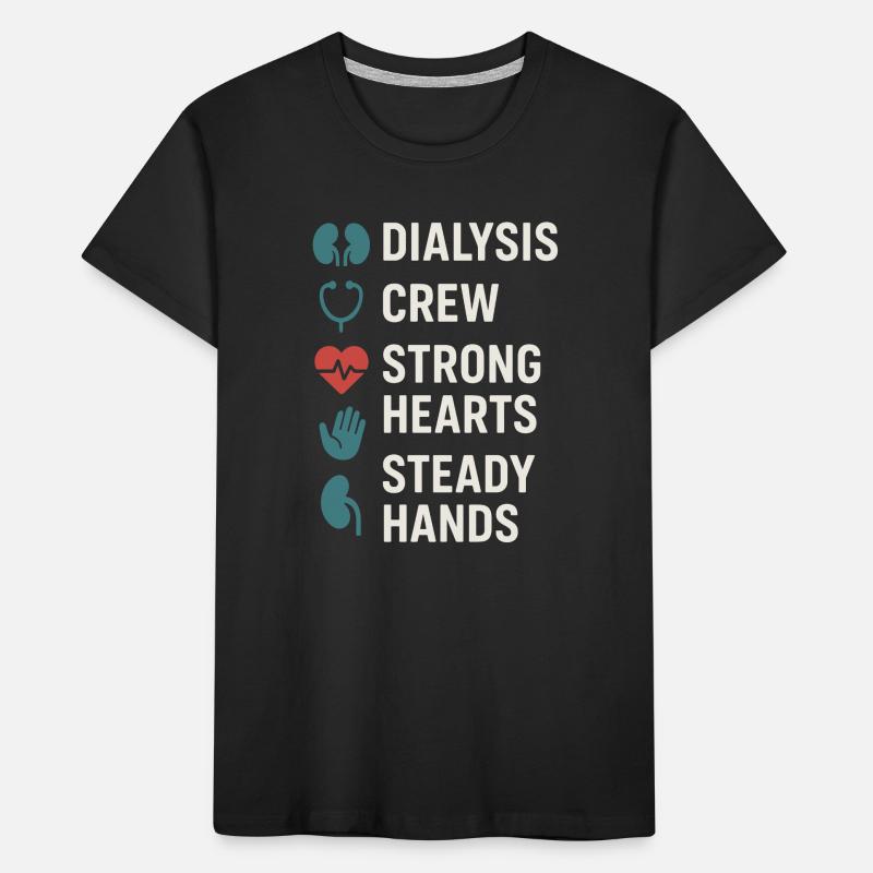 Dialyse Schwester Tech Nierenpflege Nephrologie Kinder Premium Bio T-Shirt