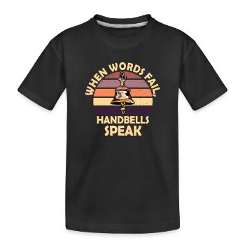 Chor Musik Instrument Handglocke Chor - Kinder Premium Bio T-Shirt - Schwarz - Vorne