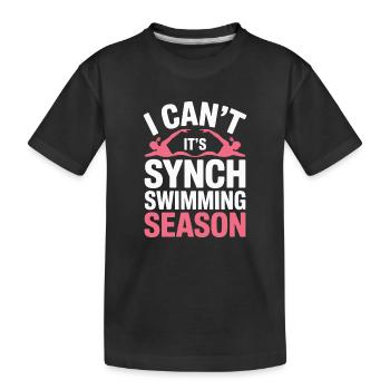 Synchronschwimmen Kunstschwimmen Wassersport - Kinder Premium Bio T-Shirt - Schwarz - Vorne