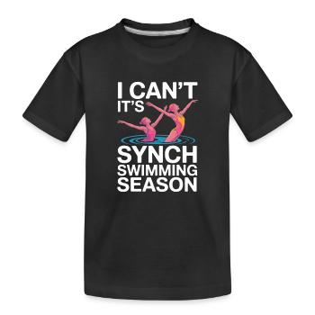 Synchronschwimmen Kunstschwimmen Wassersport - Kinder Premium Bio T-Shirt - Schwarz - Vorne