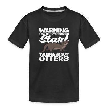 Sprechen Sie Über Seeotter Cartoon - Kinder Premium Bio T-Shirt - Schwarz - Vorne