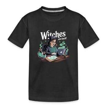 Les sorcières sont de retour Ordinateur portable - T-shirt bio Premium Enfant - noir - Devant