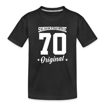 70 Geburtstag - Kinder Premium Bio T-Shirt - Schwarz - Vorne