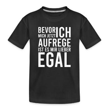 Avant de m’énerver, je préfère ne pas m’en soucier - T-shirt bio Premium Enfant - noir - Devant