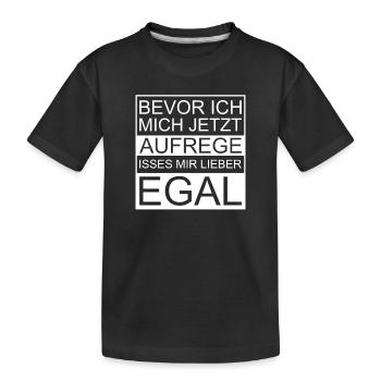 Avant de m’énerver, je préfère ne pas m’en soucier - T-shirt bio Premium Enfant - noir - Devant