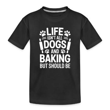 Pâtisserie Dire Chiens Drôle Pâtisserie Cadeau - T-shirt bio Premium Enfant - noir - Devant