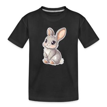 Lièvre - T-shirt bio Premium Enfant - noir - Devant