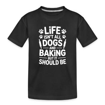 Pâtisserie Dire Chiens Drôle Pâtisserie Cadeau - T-shirt bio Premium Enfant - noir - Devant