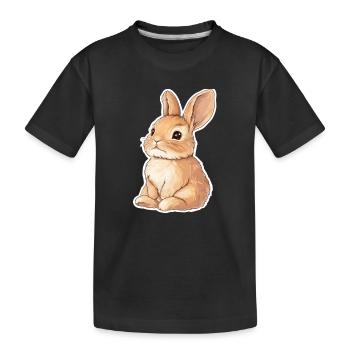 Lièvre - T-shirt bio Premium Enfant - noir - Devant