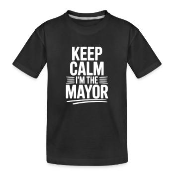 Gardez votre calme, je suis le maire - T-shirt bio Premium Enfant - noir - Devant