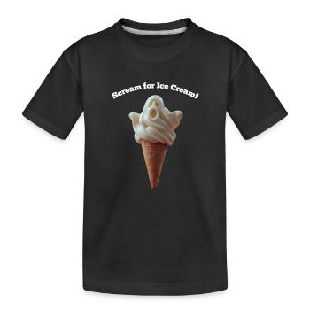 Geisterkegel-Wirbel - Kinder Premium Bio T-Shirt - Schwarz - Vorne
