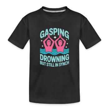 Synchronschwimmen Kunstschwimmen Wassersport - Kinder Premium Bio T-Shirt - Schwarz - Vorne