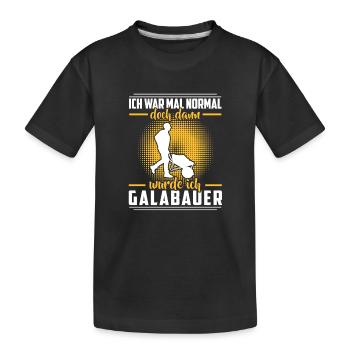 L’agriculteur paysagiste était un jardinier paysagiste normal - T-shirt bio Premium Enfant - noir - Devant