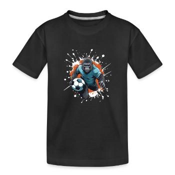 Équipe de football Gorilla - T-shirt bio Premium Enfant - noir - Devant