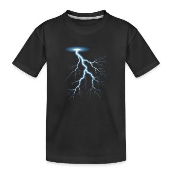 Foudre Foudre Orage Tempête actuelle - T-shirt bio Premium Enfant - noir - Devant