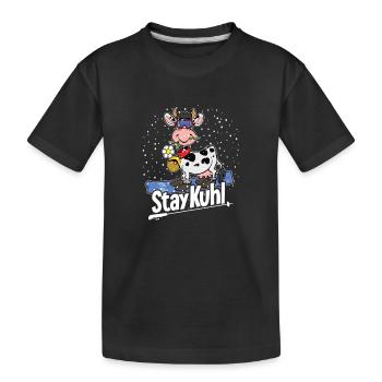 Stay_Kuhl_Ski - Kinder Premium Bio T-Shirt - Schwarz - Vorne
