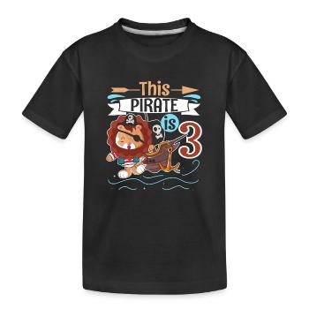 3ème anniversaire Pirate - T-shirt bio Premium Enfant - noir - Devant