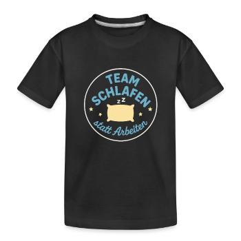 Équipe Dormir au lieu de travailler - T-shirt bio Premium Enfant - noir - Devant
