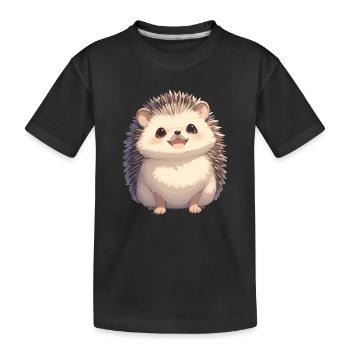 Igel - Kinder Premium Bio T-Shirt - Schwarz - Vorne