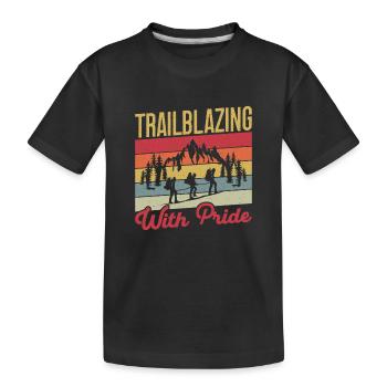 Girl Scout Leader Trailblazing Whit Pride Scout - Kinder Premium Bio T-Shirt - Schwarz - Vorne