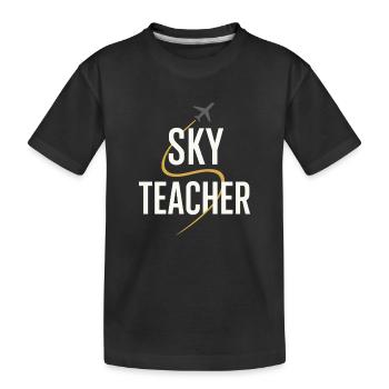 Instructeur de vol Cfi Pilote Instructeur d’aviation - T-shirt bio Premium Enfant - noir - Devant