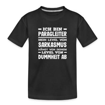 Gleitschirm Abenteuer Paragliding Sarkasmus - Kinder Premium Bio T-Shirt - Schwarz - Vorne