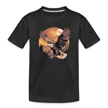 Adler - Kinder Premium Bio T-Shirt - Schwarz - Vorne
