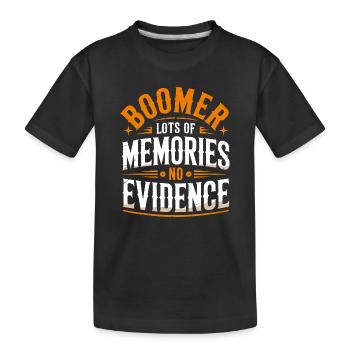 Souvenirs de baby-boomers sans preuves - T-shirt bio Premium Enfant - noir - Devant