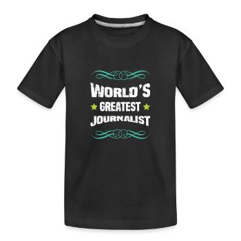 Weltbester Journalist - Kinder Premium Bio T-Shirt - Schwarz - Vorne