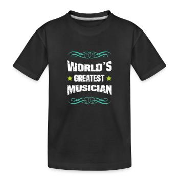 Weltbester Musiker  - Kinder Premium Bio T-Shirt - Schwarz - Vorne