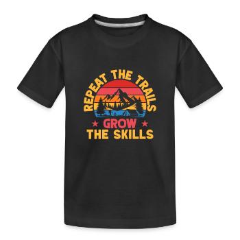 Girl Scout Leader Repeat The Trails Scout - Kinder Premium Bio T-Shirt - Schwarz - Vorne