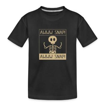 Fracture du bras Fracture osseuse du squelette d’Halloween - T-shirt bio Premium Enfant - noir - Devant