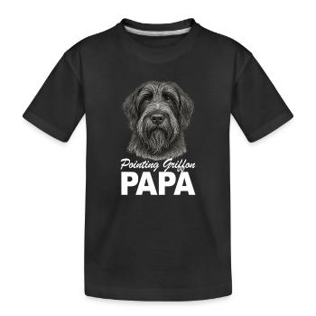 Le père de Griffon Korthal - T-shirt bio Premium Enfant - noir - Devant