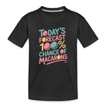 Macaron French Desserts - Kids' Premium Organic T-Shirt - black - Front