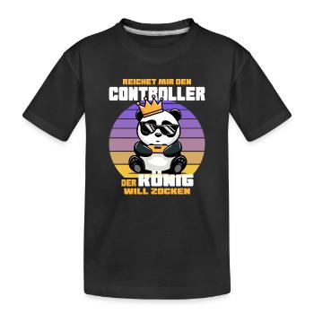 Passe-moi la manette - jeu - T-shirt bio Premium Enfant - noir - Devant