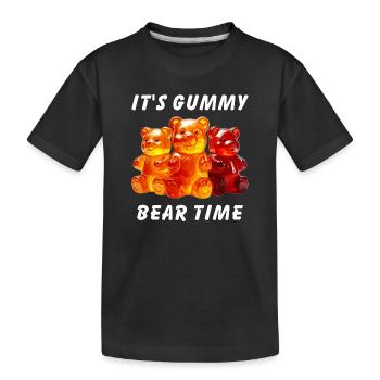 IT'S GUMMY BEAR TIME - Kinder Premium Bio T-Shirt - Schwarz - Vorne